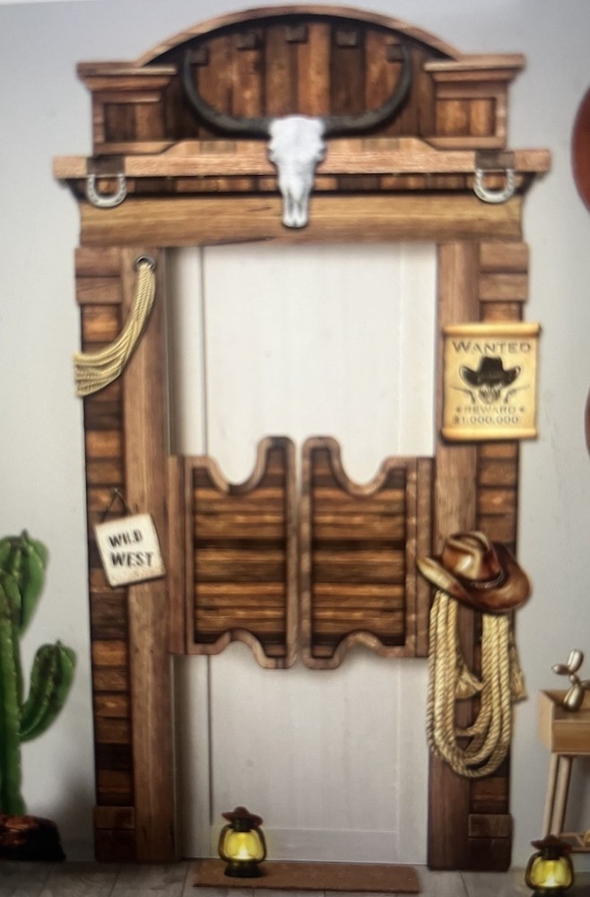 Wild West Party Decorations Cowboy Cowgirl Photo Booth Prop Saloon Door 85″x45″