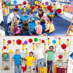24 Pcs Classroom Decor Back to School Decorations Hanging Honeycomb Centerpiece
