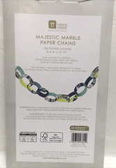 Talking Tables Blue Paper Chain Party Decorations – 100 Pack | Marblepchains