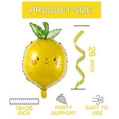 , Lemon Balloons Summer Balloon Fruit Foil Balloons for Fruit Lemon Themed Bi…