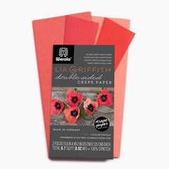 Double Sided Crepe Paper Roll Strawberry Tulip Pink 6.7 Sq Ft Decorations
