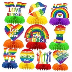 10 Pcs Pride Month Table Decorations, Pride Centerpieces for Pride Month Style