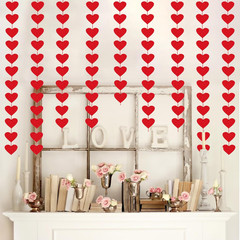Valentines Day Decorations Red Hearts Felt Garland Indoor Gift