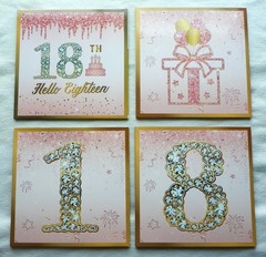 TONIFUL 4 Pc 18th Birthday Theme Balloon Boxes Decorations Pink Rose Gold new