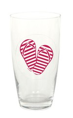 Minimalist Summer Fun Tropical Beach Luau Plastic Beverage Clings, 16 CT, Pink