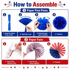 America 250th Anniversary Decorations 4th of July Patriotic Decor Set 22 Pcs USA