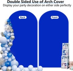 Blue Arch Cover 7.2 ft (No Arch Backdrop Stand), Spandex Wedding Balloon