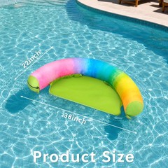 FindUWill Inflatable Pool Floats Chairs Adults, 2 Pack Fabric Floating Noodle…
