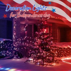 Waterproof Patriotic String Lights – 100 Incandescent Bulbs for Parties