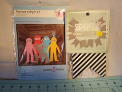 Ninja Party Decor Set: Power Ninja Kit & 80 Inch Black & White Banner, Brand New