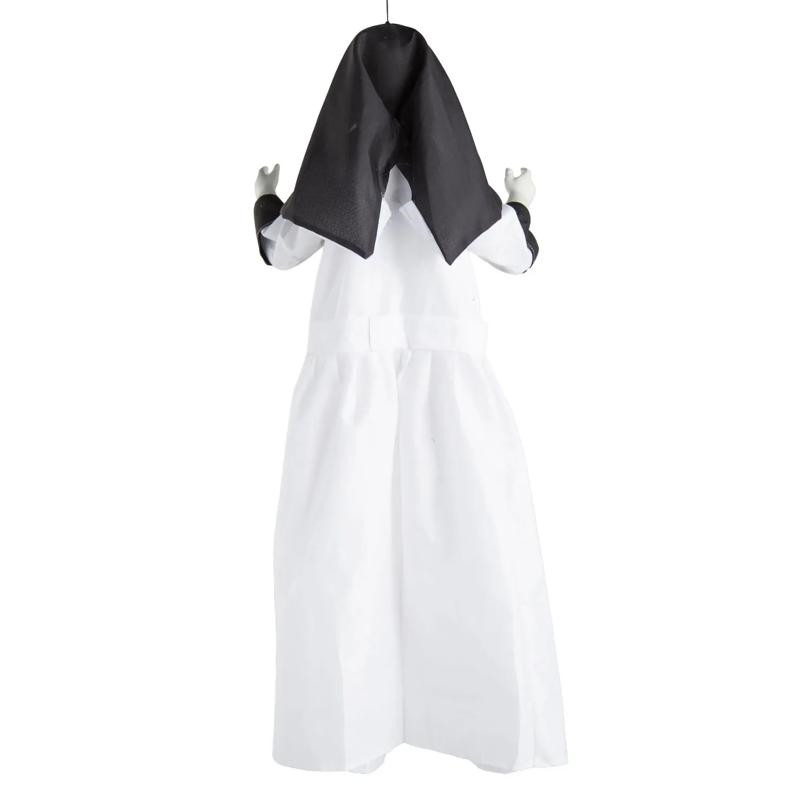 3 Ft. Light-Up Eyes Hanging Nun Halloween Decoration – Morris Costumes