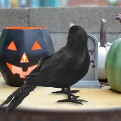 Halloween Decoration Scary Fake Crow Garden Home Party Accessory