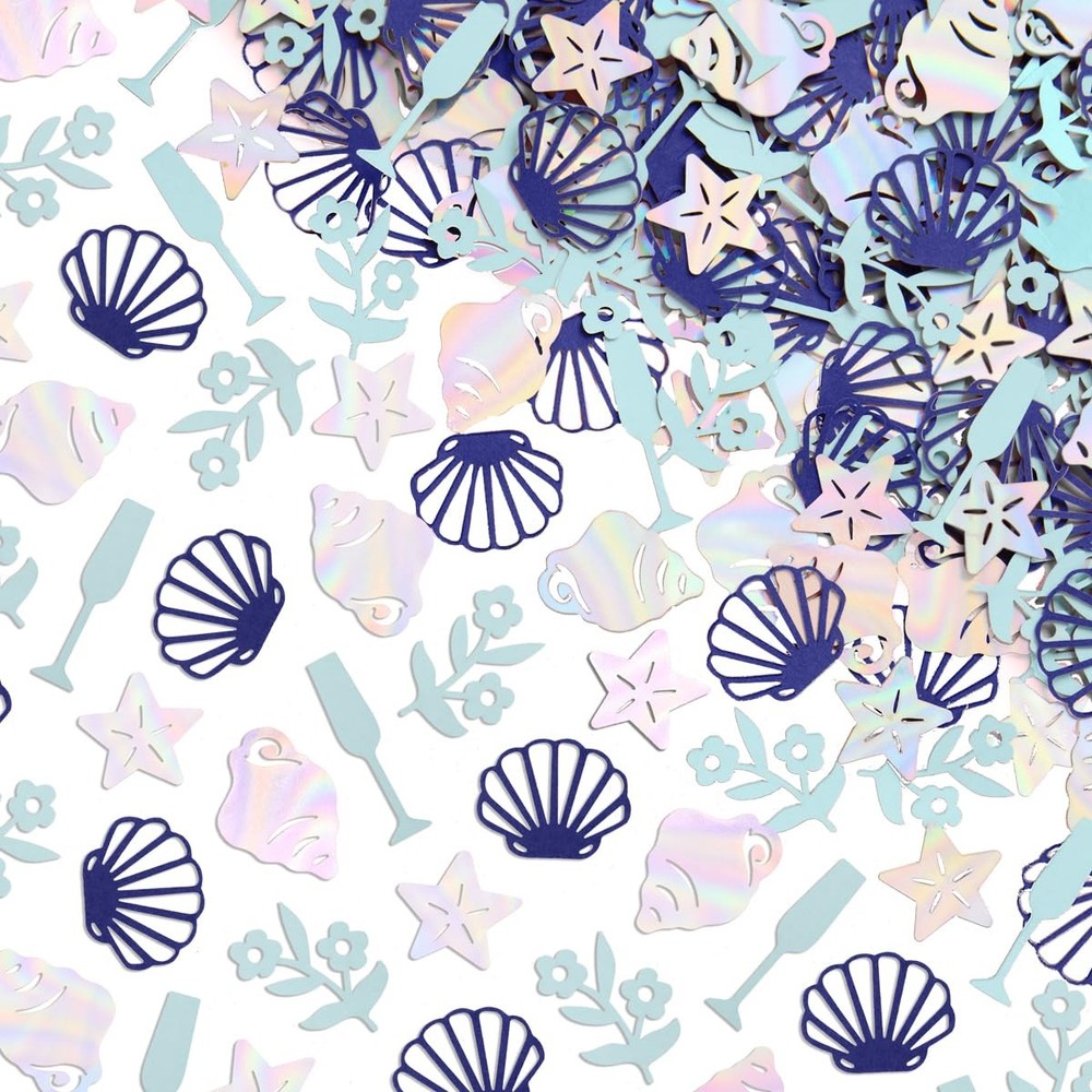 , Coastal Party Foil Confetti – 200 pc | Beach Engagement Party Decoration, B…