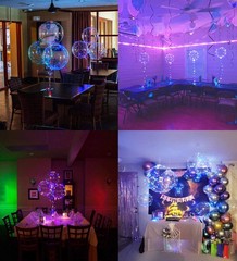 LED Balloons 10 Pack, Light Up Balloons 20 Inches Clear Helium Bobo Balloon, …