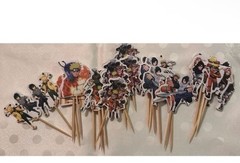 Anime Naruto Birthday Party Decorate Supplies Set，Banner Plates Cake Toppers