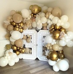 FOTIOMRG 110pcs White Balloon Garland Arch Kit, 18 12 10 5 inch White Latex B…