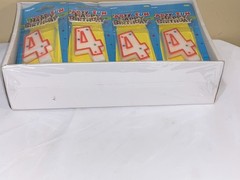 BIRTHDATE CANDLE & DECORATION PARTY FUN #4 QUANTITY OF 24 PCS SEALED