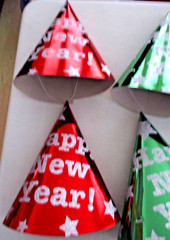New 8 STANDARD SIZE New Year’s Eve CONE Elastic FOIL GLITTER STARS Party Hats
