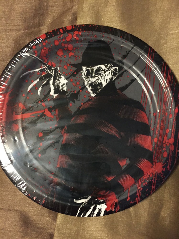 NIGHTMARE ON ELM STREET horror Halloween Party dessert/cake PAPER PLATES Freddy