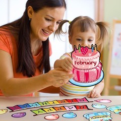 20-Pcs Black Dot Birthday Bulletin Board Set for Stylish Classroom Celebrations