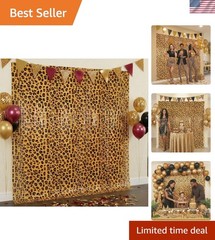 Effortless Peel-and-Stick Cheetah Print Party Backdrops – 2 Pack, 3.3ft x 6.6ft