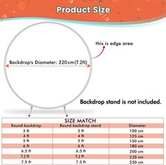Round Backdrop Cover for Party Photography