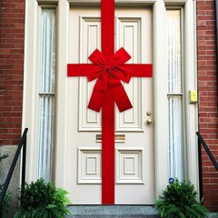 Door Hanging Bow Large Christmas Tree Bow for Home Gift Wrapping Shop Window