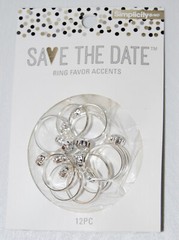 Lot of 3 Simplicity Silvertone Ring Favor Accents Wedding Favor Accents 12ct ea