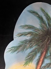 Beistle Co Tropical Palm Tree Die Cut Paper Decoration Vintage Luau 1979 19.75”