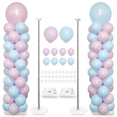 Balloon Column Stand, Set of 2 Balloon Stands (Include Balloons)