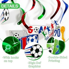 2026 World Soccer Hanging Swirls, 8Pcs Soccer Ball Streamers for Global