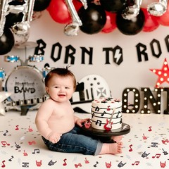 Cheereveal 200PCS Born to Rock Party Confetti – Red Black Music Note, Rock & …