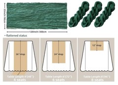 Table Runner 35×120 Inches for table Decoration holiday 3 Pack Emerald Green