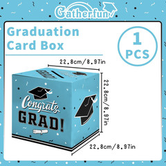 Graduation Party Decorations Box Card for Gift Favors Decor Supplies – Sky Blue