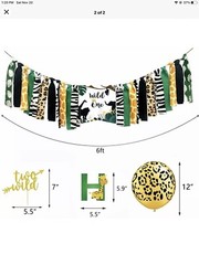 Two Wild Birthday Party Decorations, Two Wild Banner, Animal Birthday