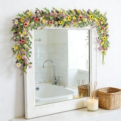 6.5 Ft Spring Summer Flower Vine Garlands Artificial Wildflower Wisteria Lave…