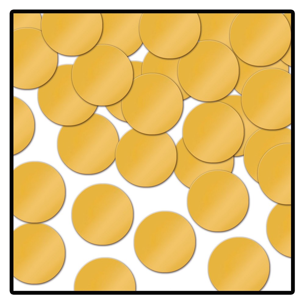 Beistle Fanci Fetti Gold Dots Standard Functional Tone Party Supplies Set