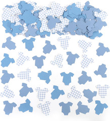 Blue Bodysuit Confetti – Blue Gingham Baby Shower Confetti,Baby Shower Decoratio