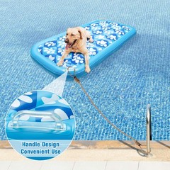 Inflatable Dog Pool Float – Large Ride On Pool Raft Toy for Pet, Summer Swimi…