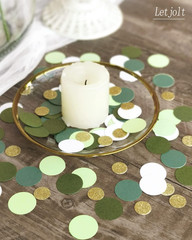 Green Confetti Glitter Dots Table Decoration 100 Pcs | Paper Scatter Party Craf
