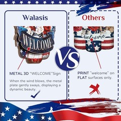 Red White and Blue 14” Outdoor Wreath – Perfect for Memorial Day & Veterans Day