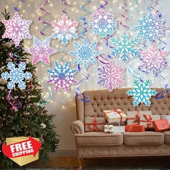 Pedel Snowflake Hanging Swirls 30pc