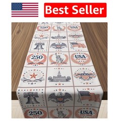 Versatile 4th of July Table Runner – Indoor/Outdoor Use, Patriotic 250th Decor