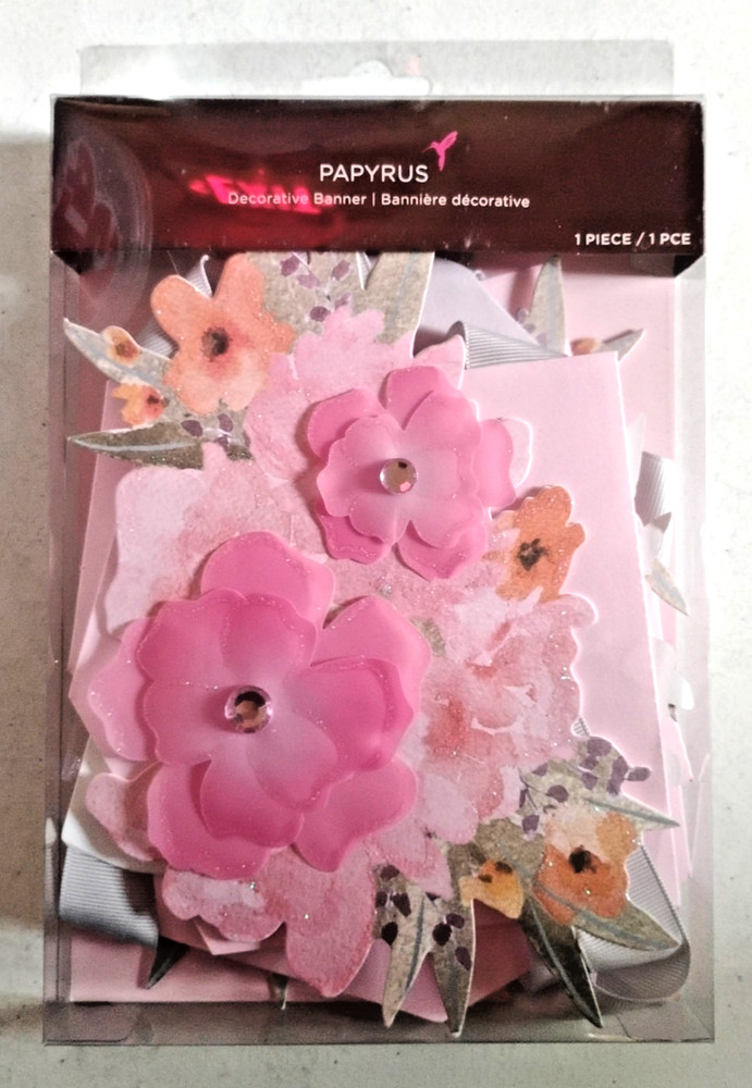 Papyrus Wedding Shower Decorative Banner “Mr. and Mrs.” Floral, Tuxedo & Dress