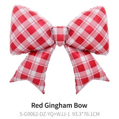 4Pcs Red White Gingham Bow Balloons for Summer Picnic BBQ/She’s Ready to Pop …