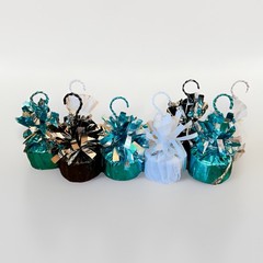 Set of 8 Balloon Weights Turquoise Teal Blue Black White Party CenterpieceAnchor