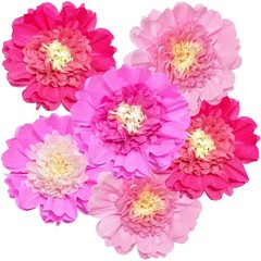 6 PCS Tissue Paper Flowers, Crepe Paper Flowers 12 in for Valentines Day