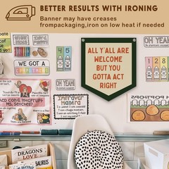 Lacama Classroom Wall College Dorm Decor, All Y’all Are Welcome But You Gotta…