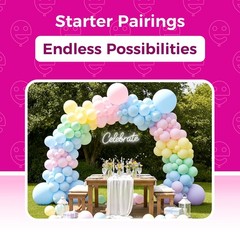 100 Pack 12 inch Pastel Balloons Multicolor for Birthday, Baby shower, Wedding
