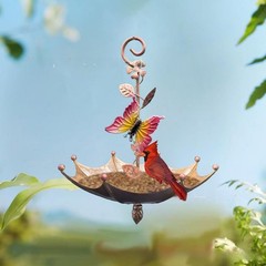Stylish Iron Hanging Bird Feeder for Balcony Terrace For Courtyard Use